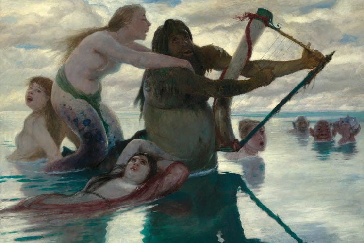 Arnold Böcklin: In The Sea (1883) by Arnold Böcklin