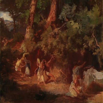 Bacchante Festival by Arnold Böcklin canvas print
