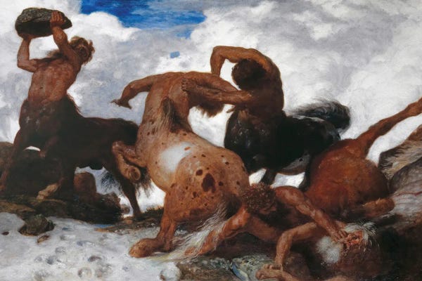 Arnold Böcklin: Battle Of The Centaurs by Arnold Böcklin