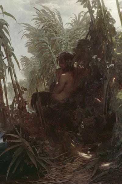 Pan In The Reeds (1858) by Arnold Böcklin canvas print