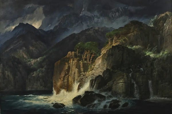 Cliffs: Prometheus Landscape (1885) by Arnold Böcklin