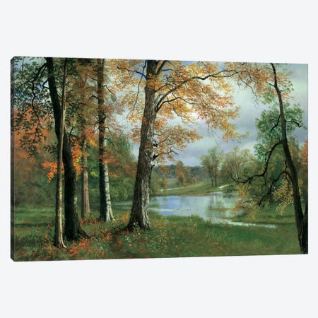 A Quiet Pond Canvas Print #ABS1} by Albert Bierstadt Canvas Art