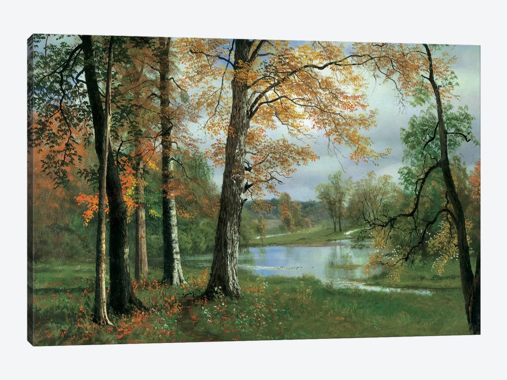 A Quiet Pond by Albert Bierstadt 1-piece Canvas Art