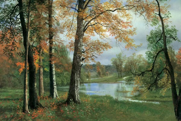 Albert Bierstadt: A Quiet Pond by Albert Bierstadt