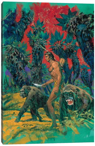 Tarzan® and the Madman Canvas Art Print - Tarzan