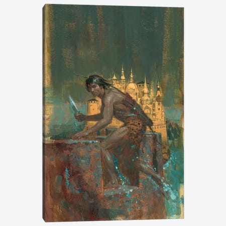 Tarzan® and the City of Gold Canvas Print #ABT2} by Robert Abbett Canvas Art Print