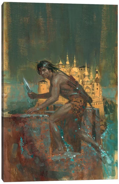 Tarzan® and the City of Gold Canvas Art Print - Comic Book Art