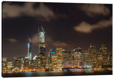San Francisco Night Cityscape Canvas Art Print - Adam Burton