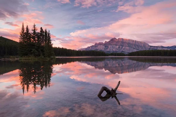 Adam Burton: Two Jack Lake Sunrise by Adam Burton