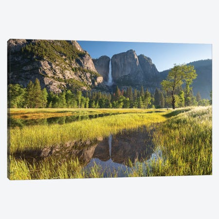 Yosemite Meadow & Falls Canvas Print #ABU121} by Adam Burton Canvas Art