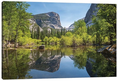 Mirror Lake Reflections, Yosemite Canvas Art Print - Yosemite National Park Art
