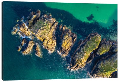 Cornwall From Above Canvas Art Print