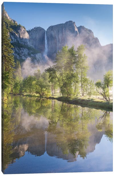 Yosemite Falls Canvas Art Print - Lake Art