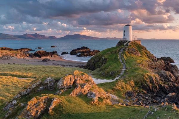 Adam Burton: Llanddwyn Lighthouse by Adam Burton