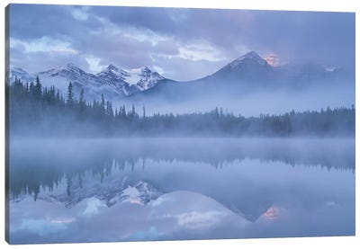 Moods Of The Rockies Canvas Art Print - Lake Art