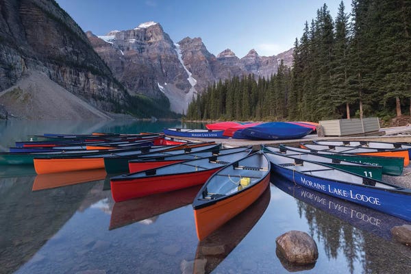 Alberta: Moraine Lake Boats by Adam Burton