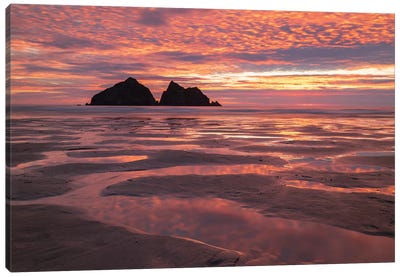Poldark Sunset Canvas Art Print - Adam Burton