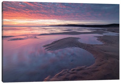 Prembrokeshire Sunset Canvas Art Print - Adam Burton