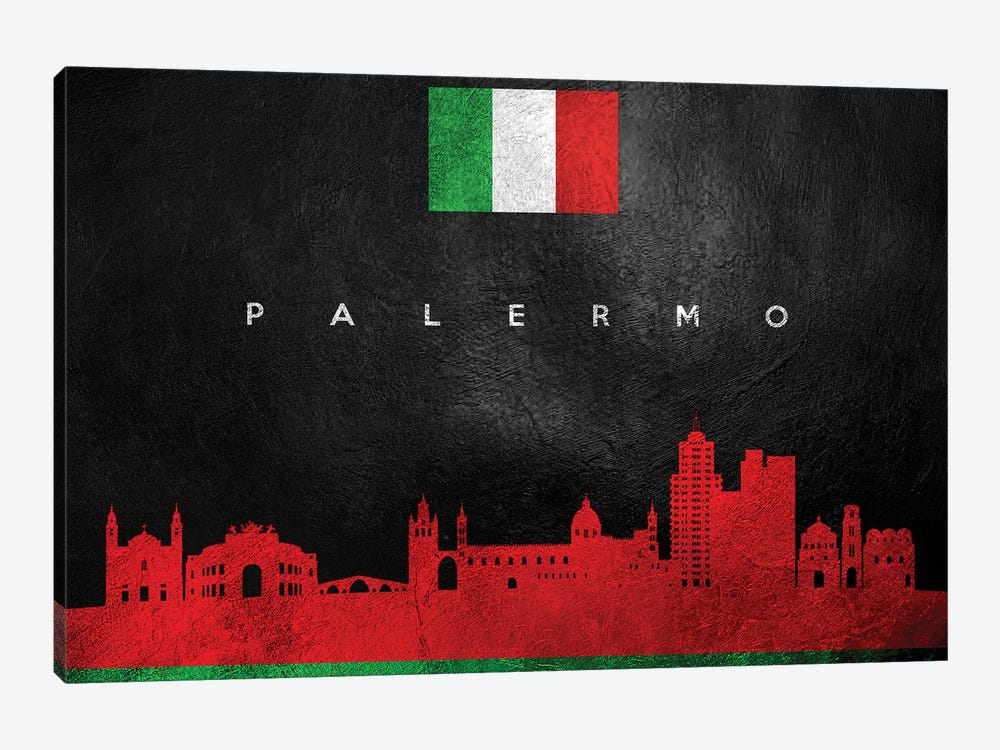 Palermo Italy Skyline by Adrian Baldovino 1-piece Art Print