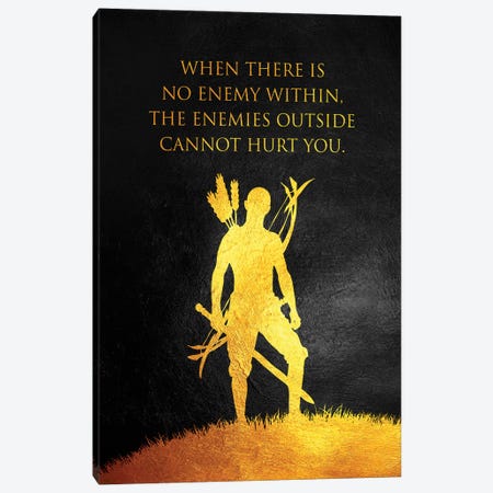 No Enemy Within - African Proverb Canvas Print #ABV1010} by Adrian Baldovino Canvas Artwork
