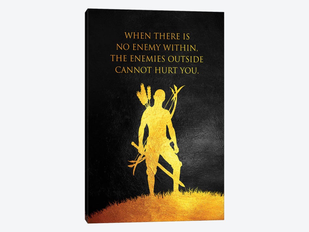 No Enemy Within - African Proverb by Adrian Baldovino 1-piece Canvas Wall Art