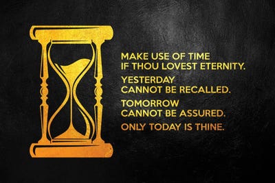 Use Time Wisely by Adrian Baldovino metal wall art