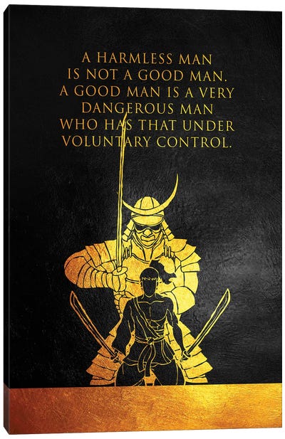 A Good Man - Samurai Motivation Canvas Art Print - Adrian Baldovino