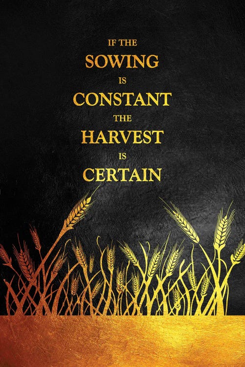 Constant Sowing Certain Harvest