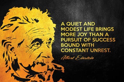 Albert Einstein Inspirational Quote by Adrian Baldovino framed canvas print