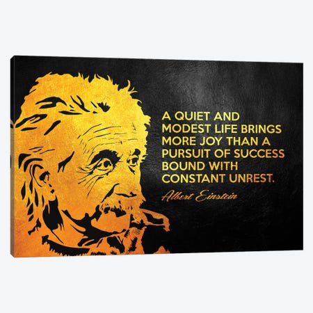 Albert Einstein Inspirational Quote Canvas Print #ABV1026} by Adrian Baldovino Canvas Wall Art