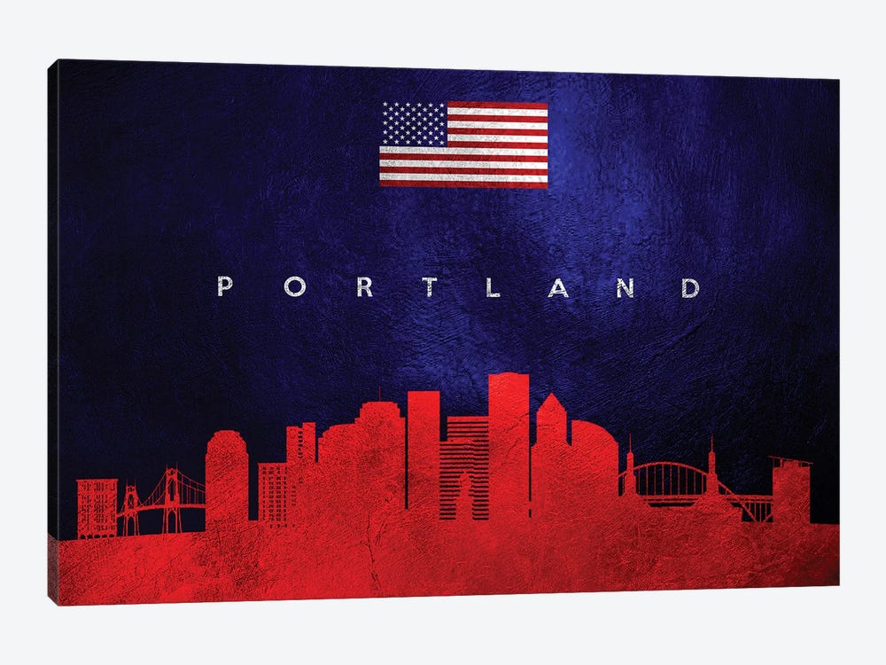 Portland Oregon Skyline by Adrian Baldovino 1-piece Art Print