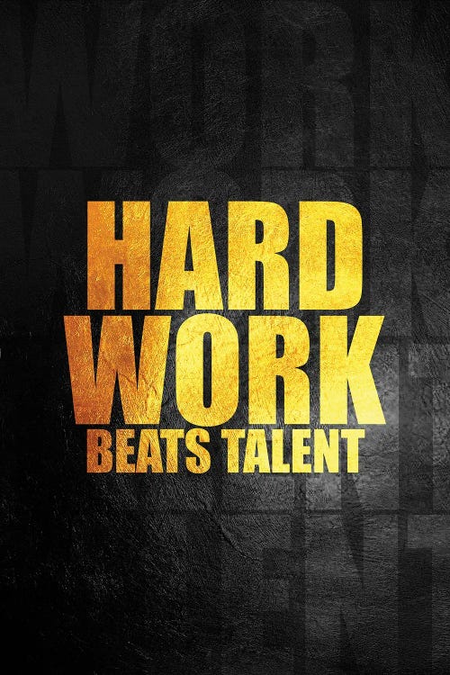 Hard Work Beats Talent