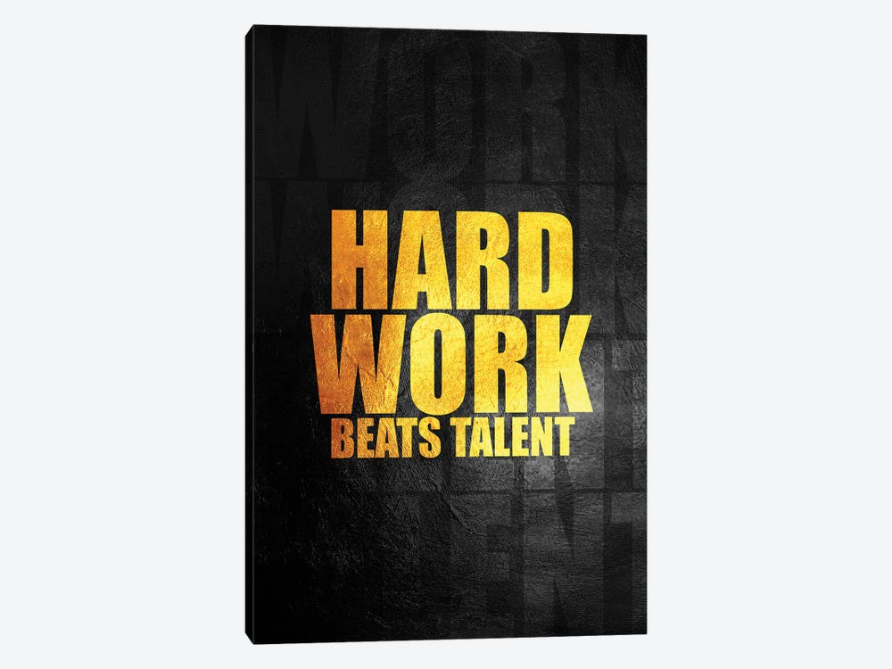 Hard Work Beats Talent by Adrian Baldovino 1-piece Canvas Art Print