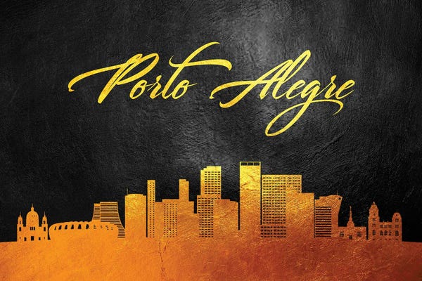 Porto Alegre Brazil Gold Skyline