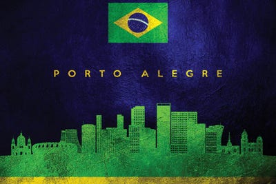 Porto Alegre Brazil Skyline by Adrian Baldovino canvas print
