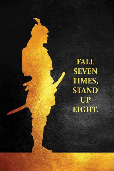 Fall 7 Times Stand Up 8 by Adrian Baldovino framed canvas print