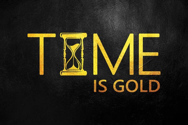 Minimalist Quotes: Time Is Gold by Adrian Baldovino