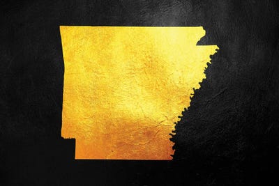 Arkansas Gold Map by Adrian Baldovino canvas print