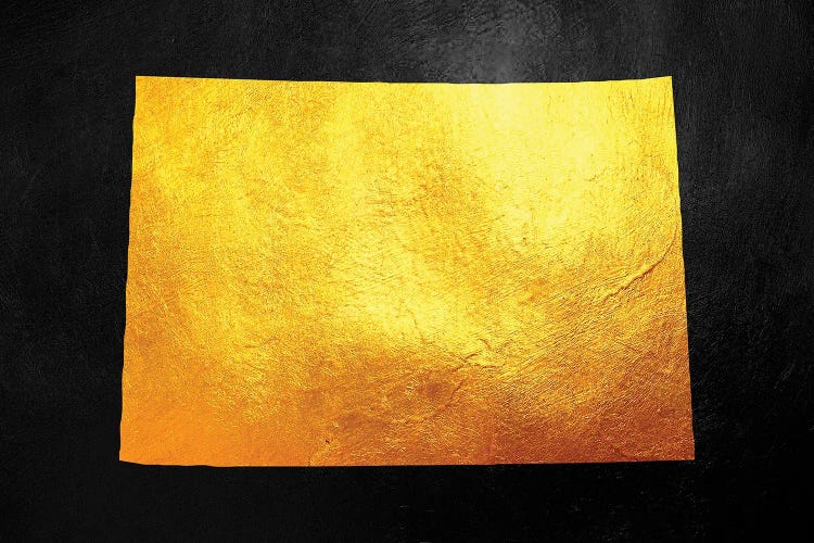 Colorado Gold Map by Adrian Baldovino wall art