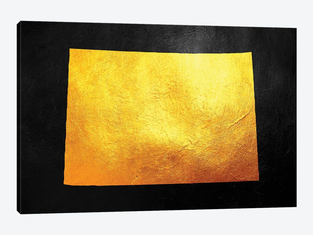 Colorado Gold Map by Adrian Baldovino 1-piece Canvas Artwork