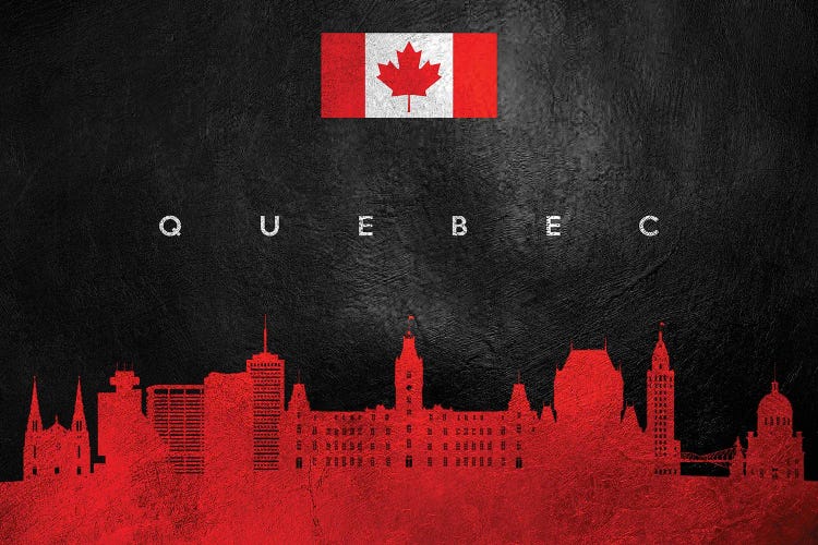 Quebec Canada Skyline by Adrian Baldovino wall art