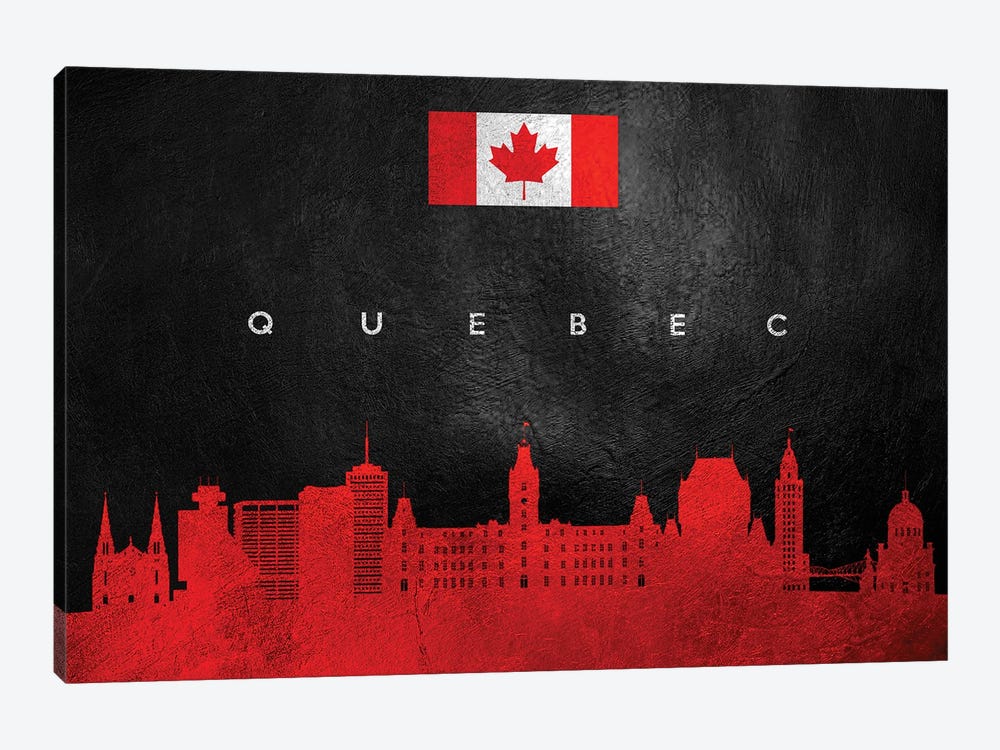 Quebec Canada Skyline by Adrian Baldovino 1-piece Canvas Art