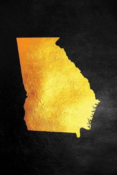 Georgia: Georgia State Gold Map by Adrian Baldovino