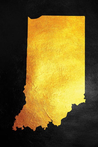 United States of America: Indiana Gold Map by Adrian Baldovino