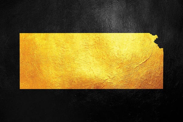 Kansas: Kansas Gold Map by Adrian Baldovino