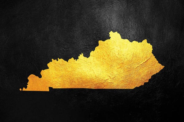 Kentucky: Kentucky Gold Map by Adrian Baldovino