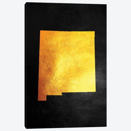 New Mexico Gold Map Canvas Print #ABV1081} by Adrian Baldovino Canvas Print