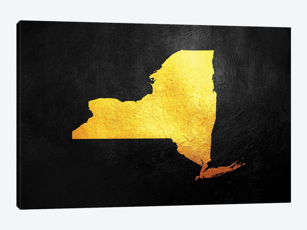 New York Gold Map by Adrian Baldovino 1-piece Art Print