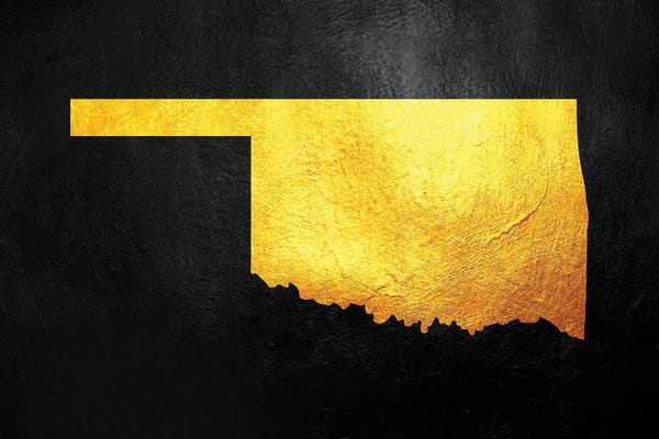 Oklahoma: Oklahoma Gold Map by Adrian Baldovino