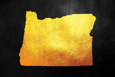 Oregon Gold Map by Adrian Baldovino canvas print